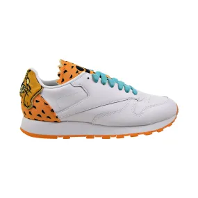 Reebok The Jetsons Meet The Flinstones Classic Leather Men's Shoes White-Orange