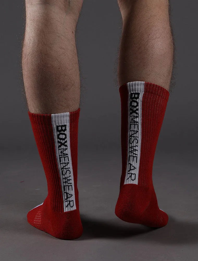 Reverse Red Strip Lux Sports Sock