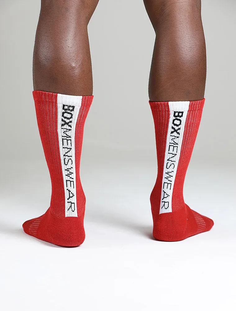 Reverse Red Strip Lux Sports Sock