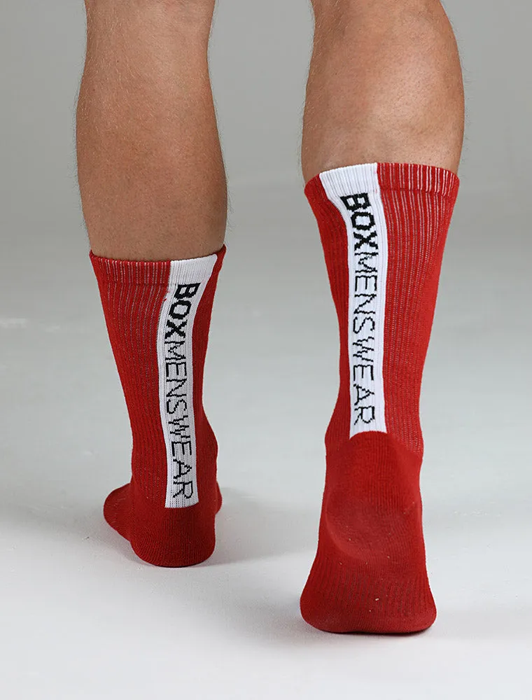 Reverse Red Strip Lux Sports Sock