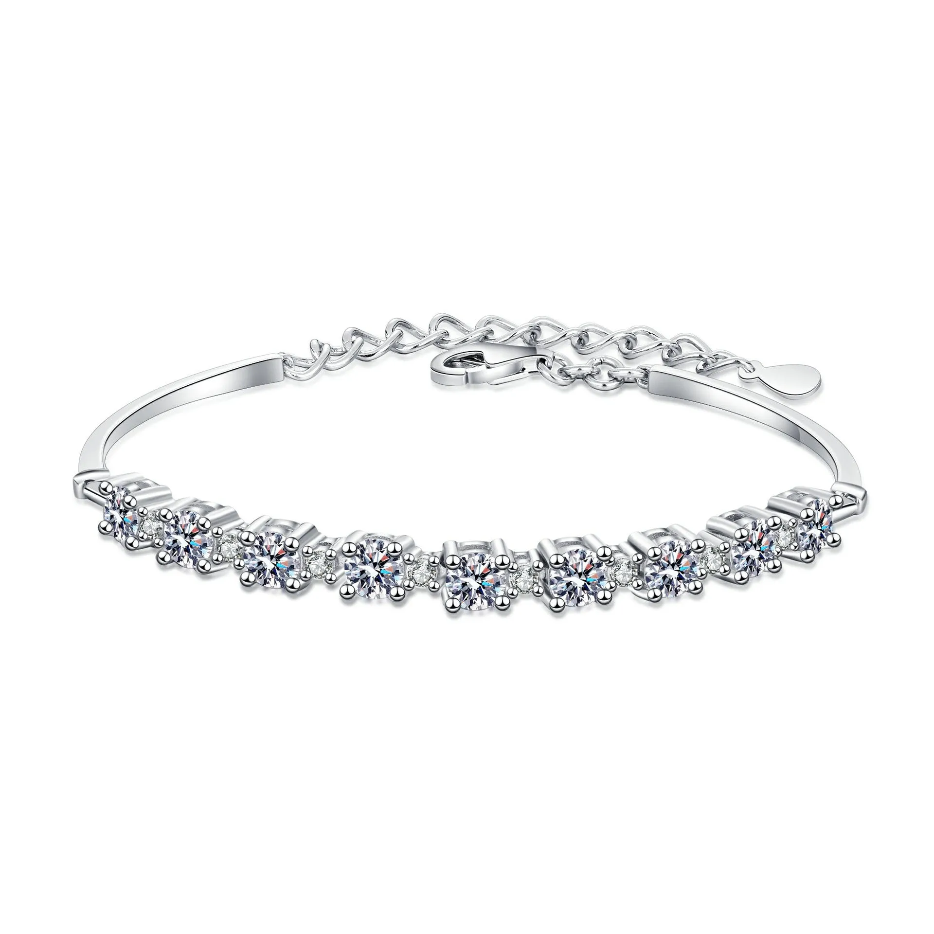 Rhinestone Moissanite Bracelet for Women