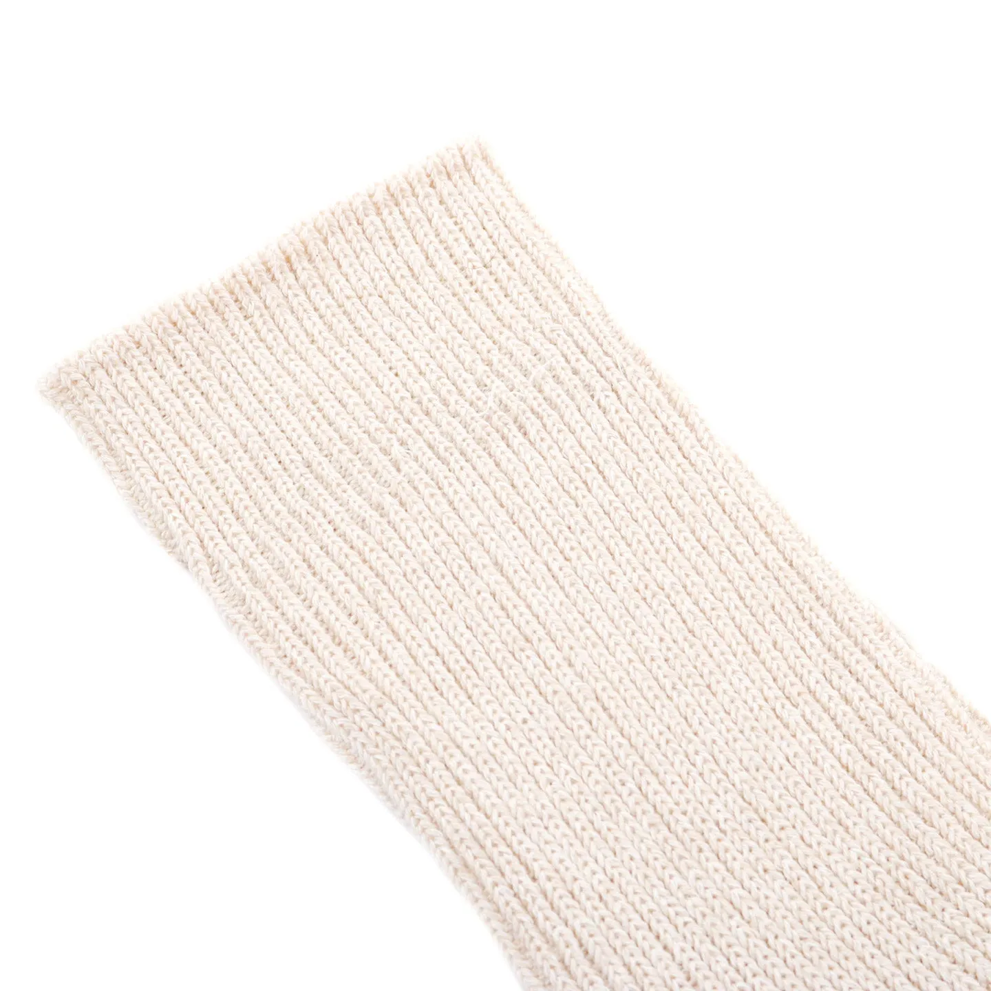 ROTOTO WASHI / RECYCLED COTTON RIB SOCKS RAW