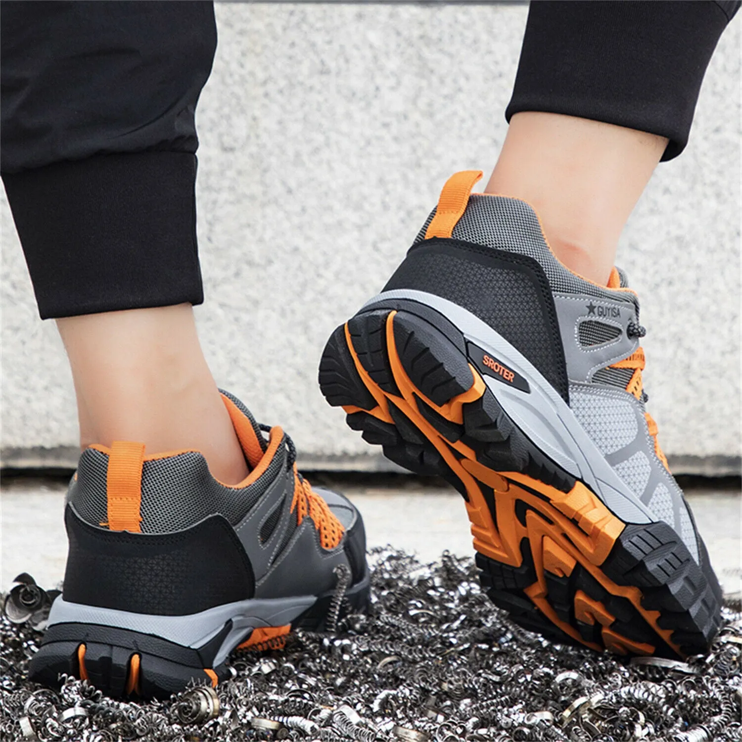 Safety Steel Toe Work Shoe for Men Lightweight Sneaker Slip Indestructible Shoes