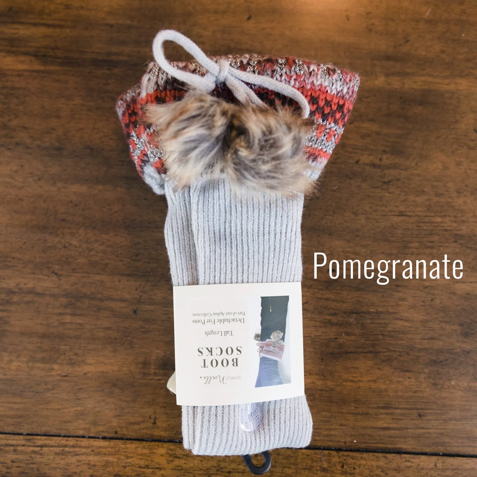 Simply Noelle Alpine Boot Socks with Fur - Assorted