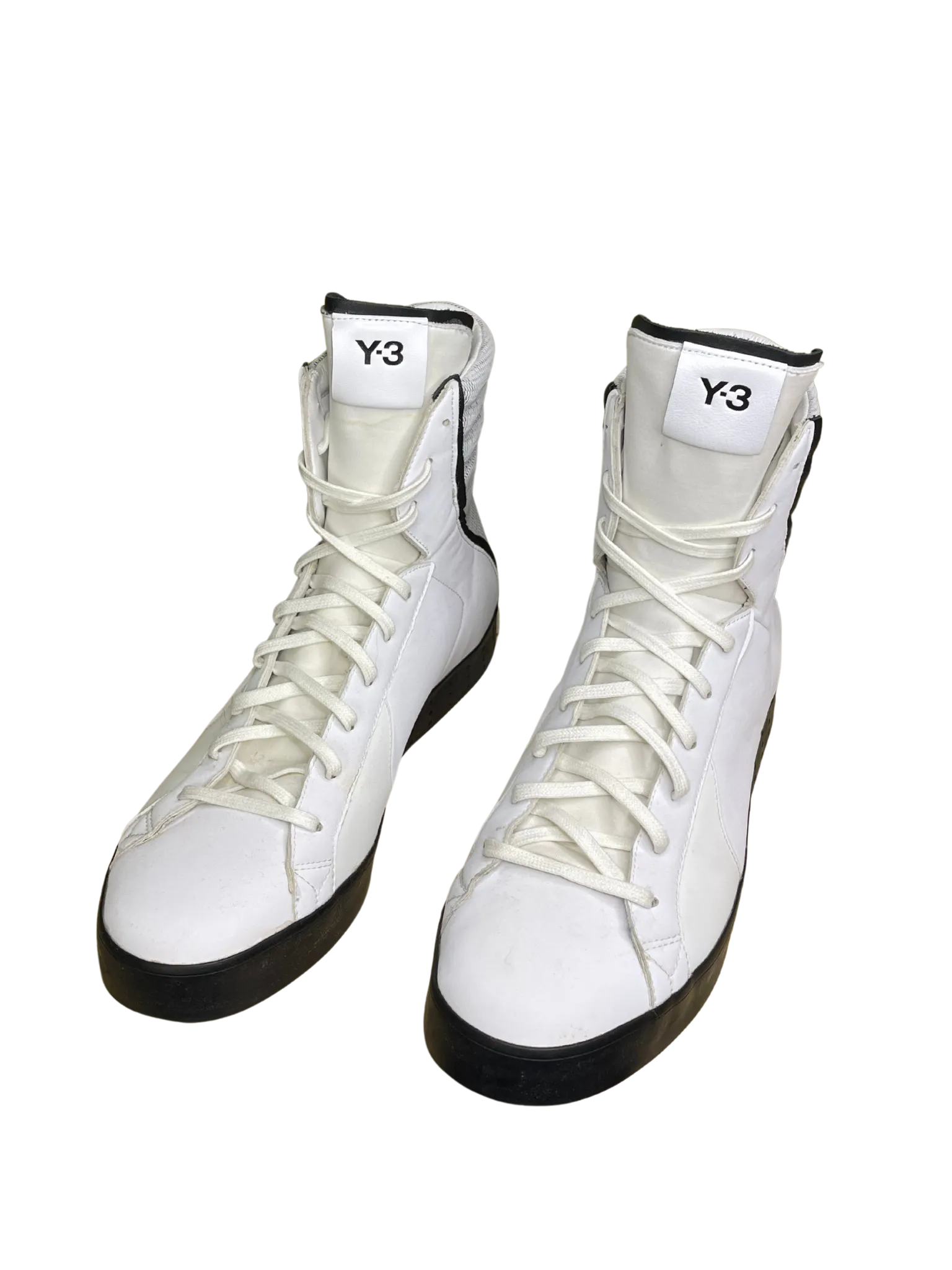 Size 46 - Y-3 White High-Top Sneakers