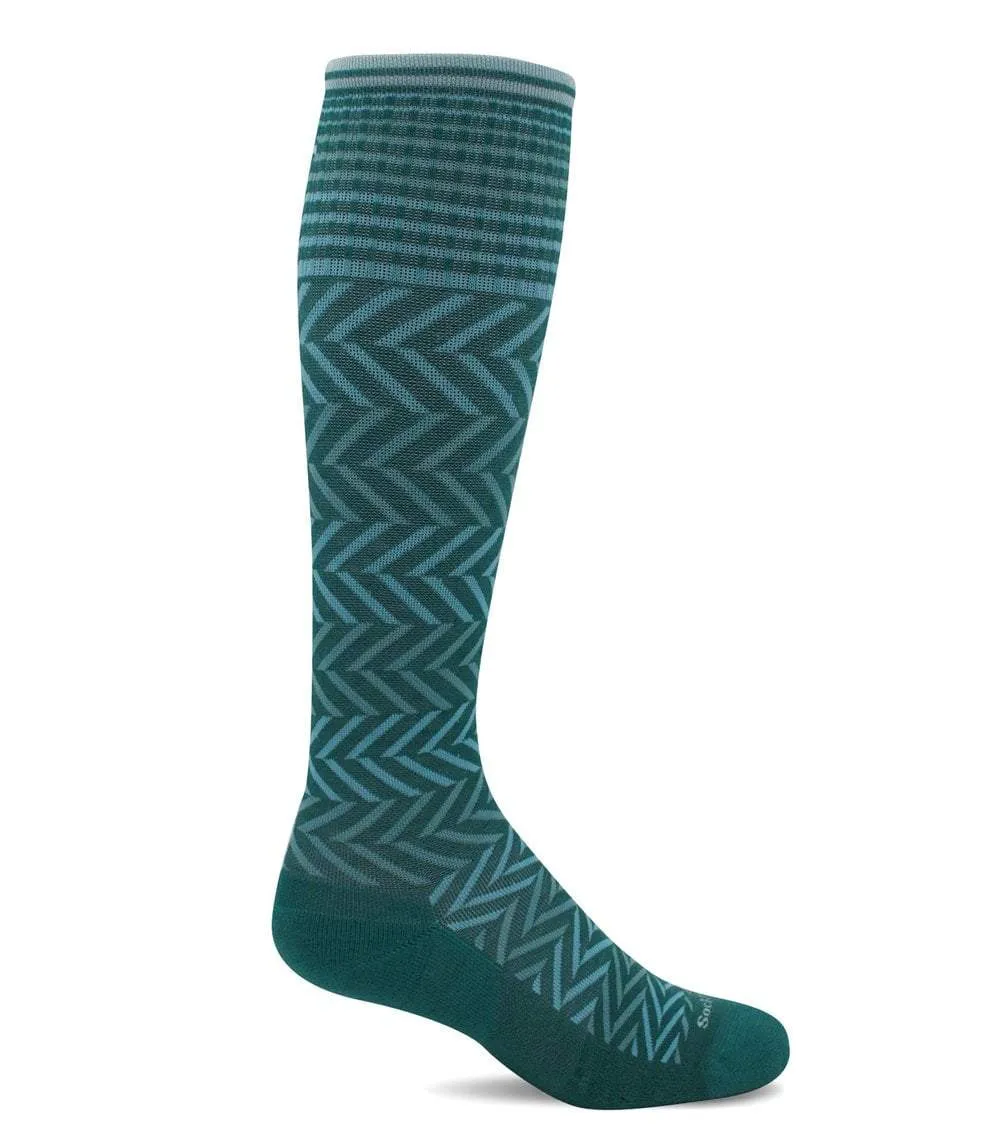 Sockwell Women's Chevron Compression Socks Jade