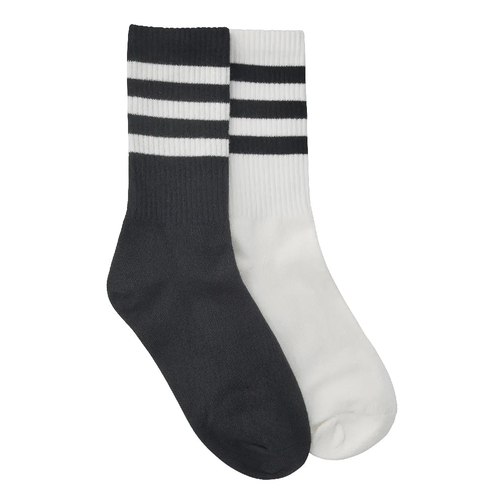 THREE STRIPE COTTON SOCKS