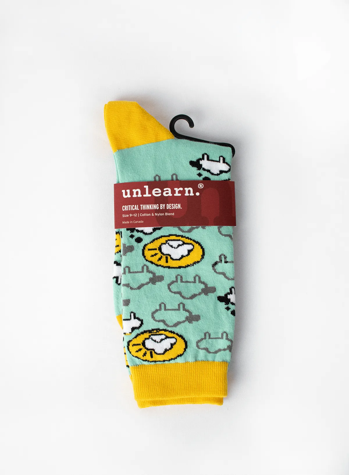 unlearn. Funky Black Sheep Socks