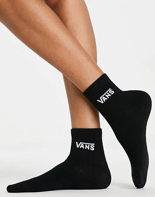 VANS UNISEX CLASSIC HALF CREW BLACK SOCKS (3 PAIRS)