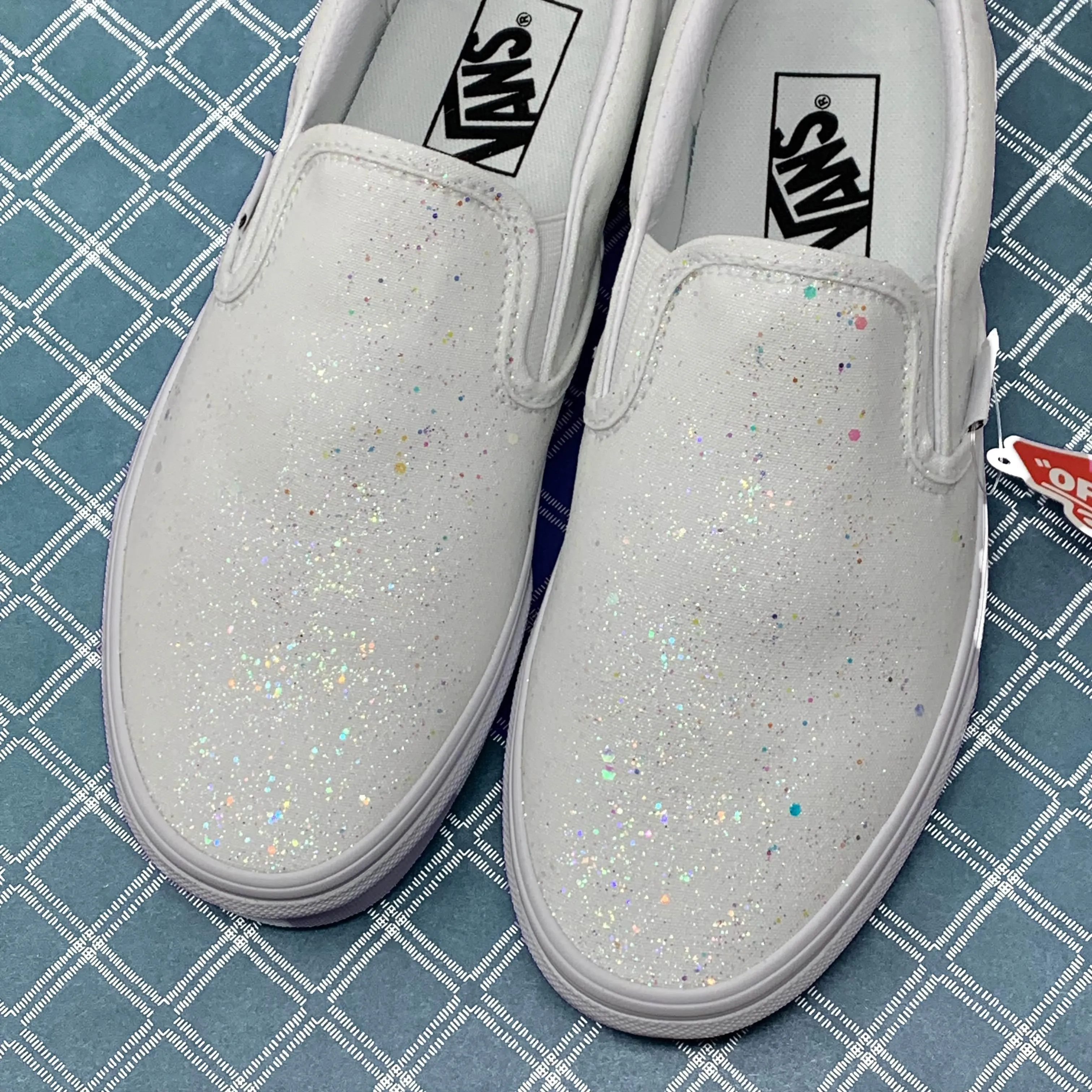 White Crystal Glitter Shoes