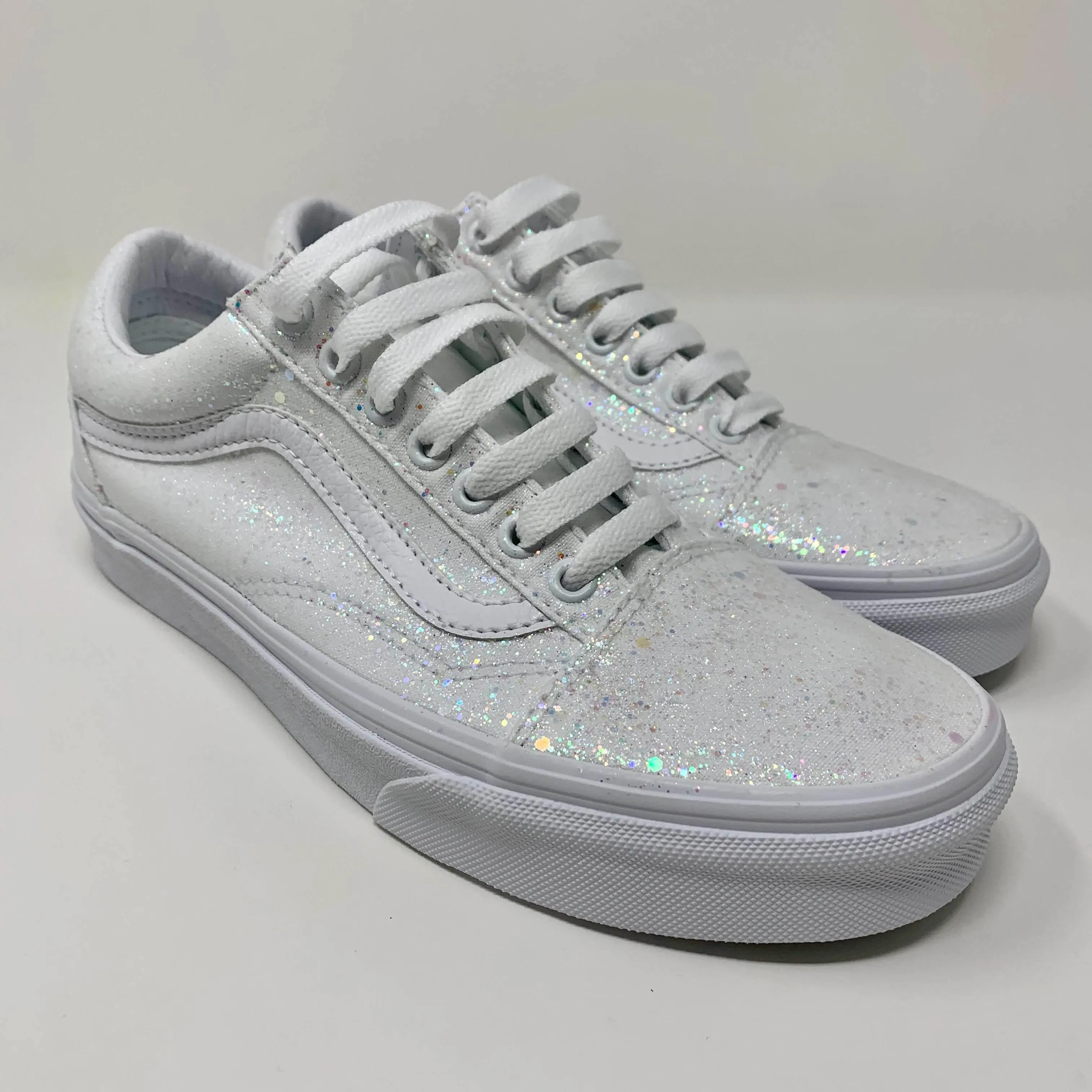 White Crystal Glitter Shoes