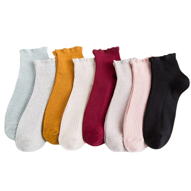 Women Deodorization Breathable Short Tube Socks Vintage Fungus Lace Cotton Boat Sock