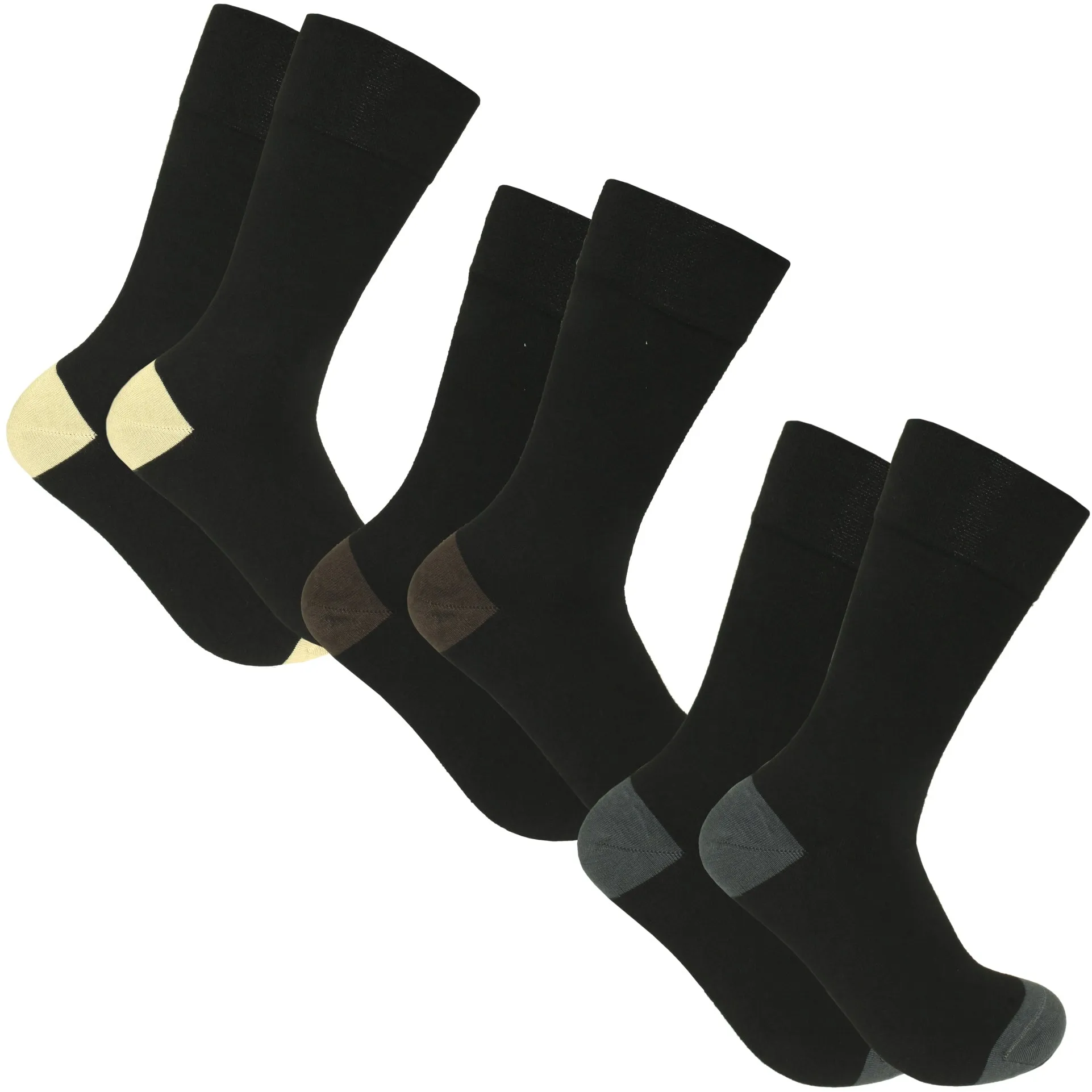 Xact Men's Bamboo Socks, 6 Pairs, Super Soft and Breathable, Antibacterial, Odour-Resistant in Gift Box (UK 7-11)